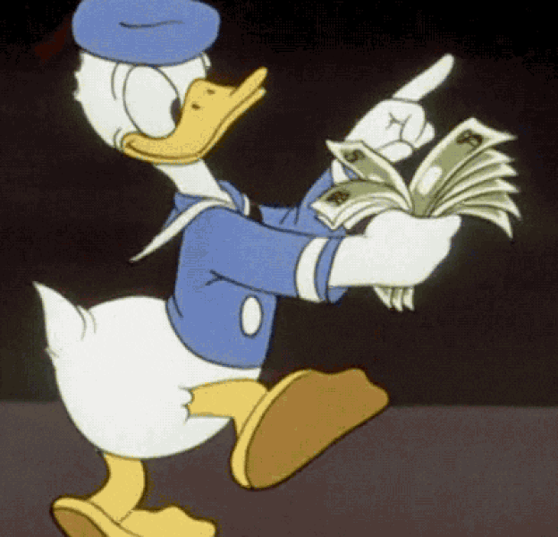 gif of donald with money